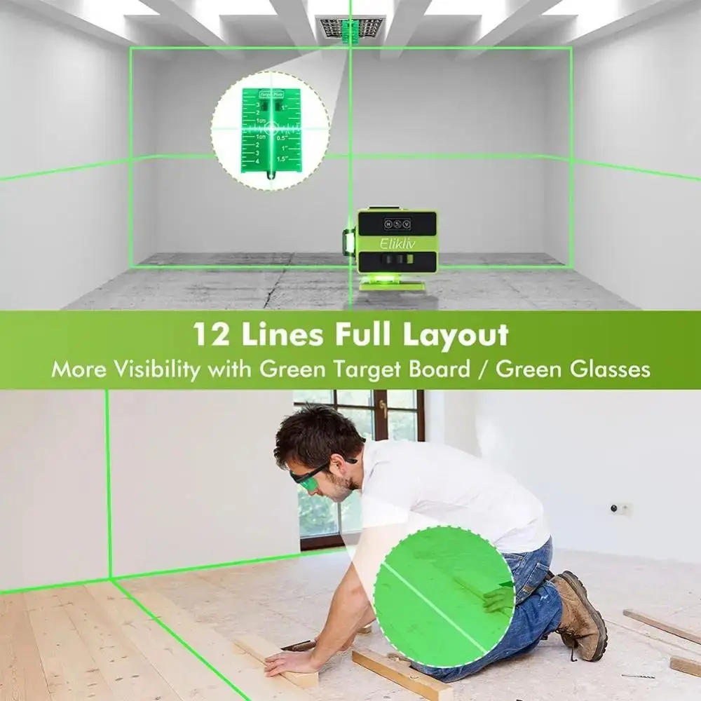 Durable 8/12 Line Laser Level Protective Glass Waterproof Universal 3D Laser Glass Protector Self Leveling Laser Accessories
