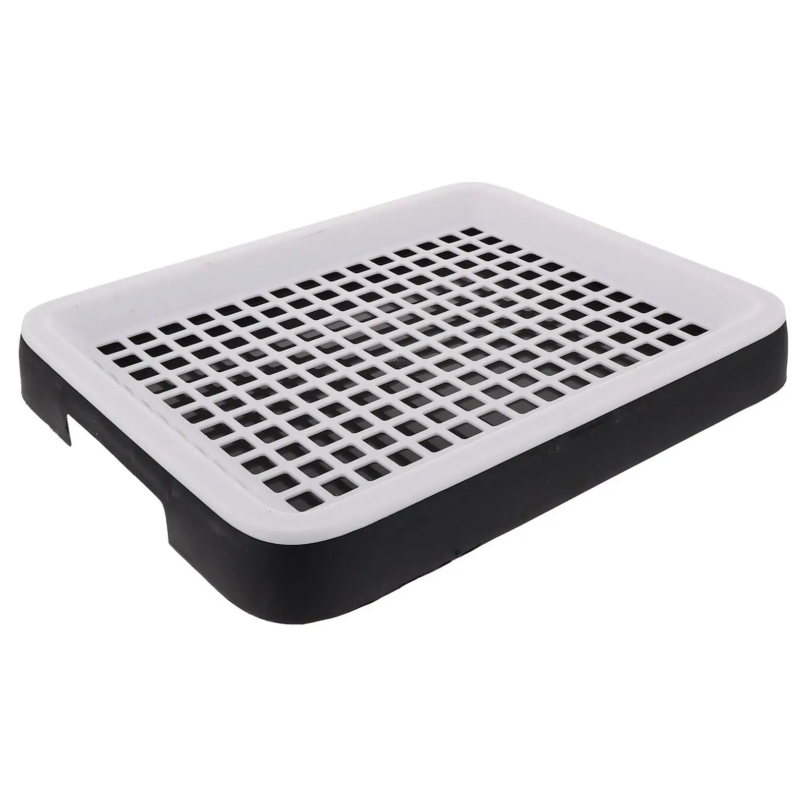

Pet Cleaning Potty Bunny Litter Box Small Animal Rabbit Toilet Pan Cage Tray Black White Easy Install Fixed Heighten Fence