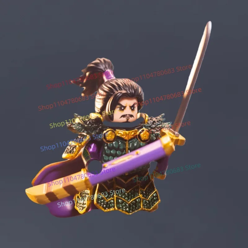 MOC Building Blocks Warring States Period Samurai Miniature Figure Assembly Model Display Figurine Cartoon Decorative Toy Gift