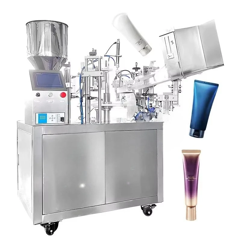 OCEAN Ultrasonic Aluminium Tube Fill Fold Seal Machine Paint Soft Collapsible Tube Filler and Sealer