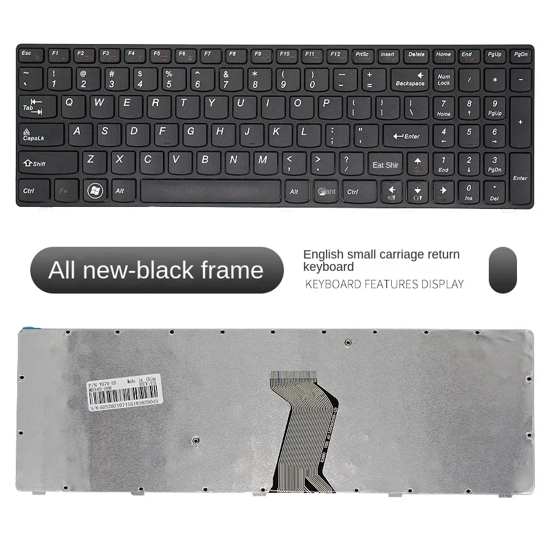 Replacement applicable for  Lenovo    Y570 Y570N Y570I Y570A Y570P Laptop keyboard