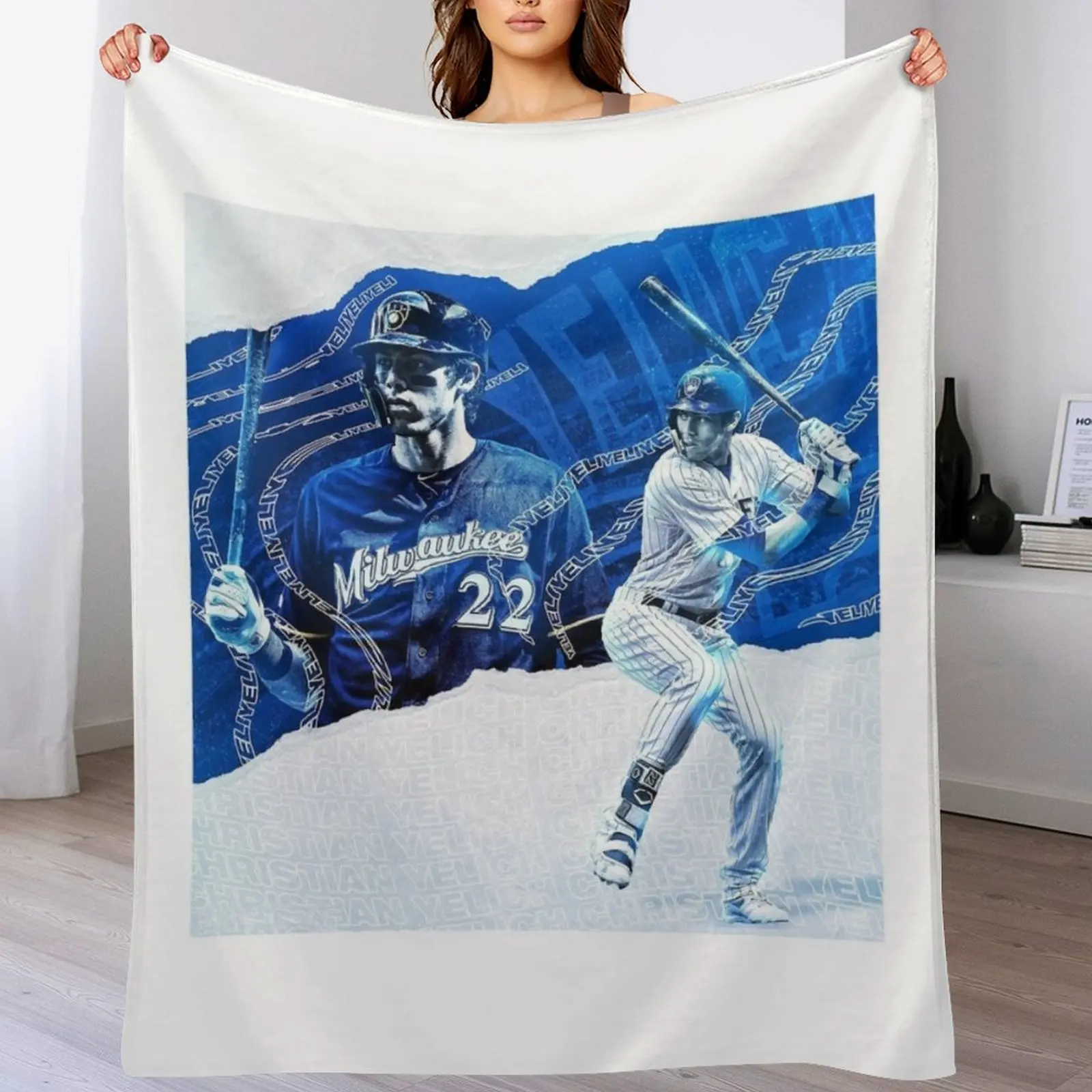 Christian Yelich Throw Blanket Thin Warm Blankets