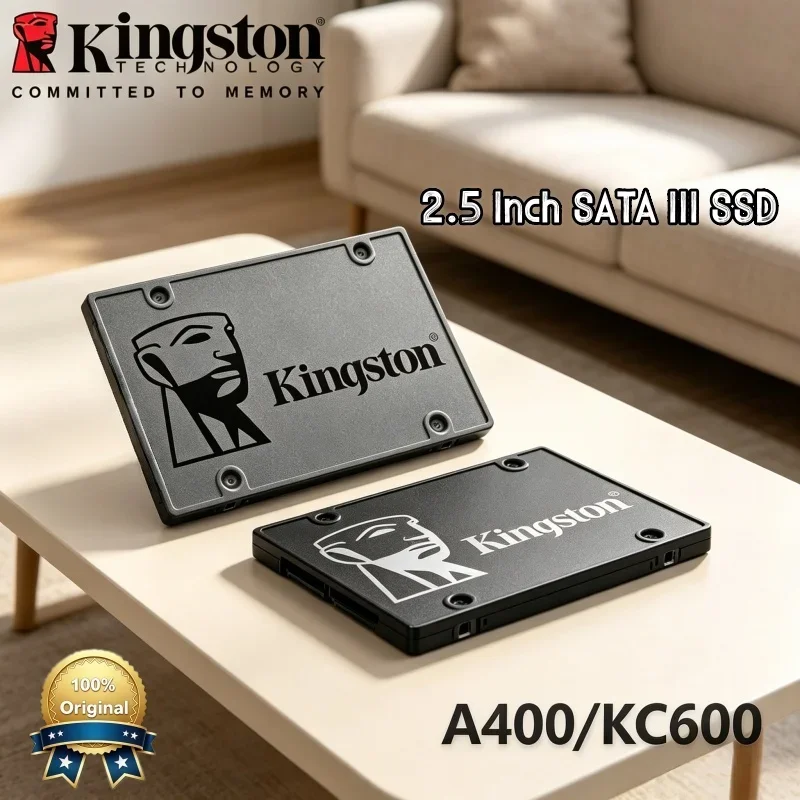 Original Kingston KC600 A400 SATA3 2.5" SSD 256G 512G 2TB Large Capacity Internal Hard Disk Notebook Desktop Upgrade Drive