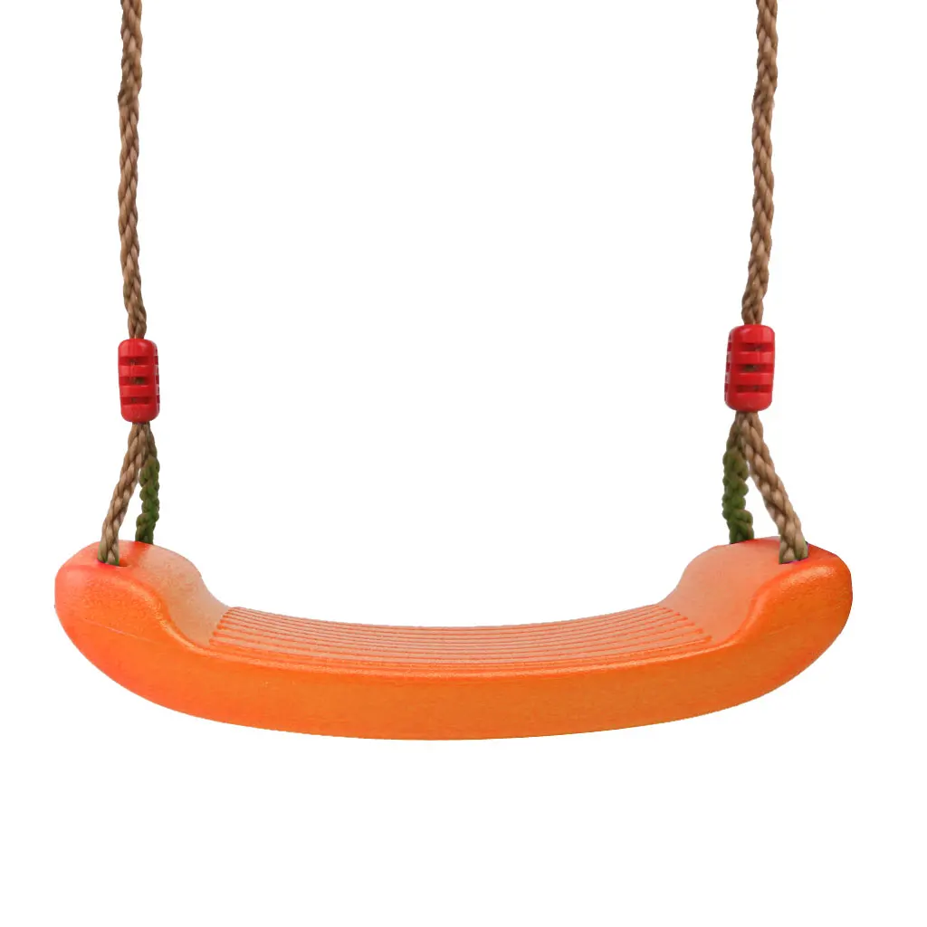 Kids Yard Swing Set Oranje PE-materiaal Buitenspeelgoed voor kinderen Speeltuin Glijbaan en schommel