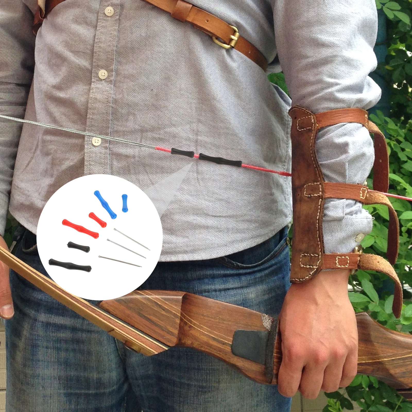 

3Pcs Shooting Finger Protector Archery Guard Silicone Bow Hunting Training Tool Wear Resistant Vibration Reduction Supply