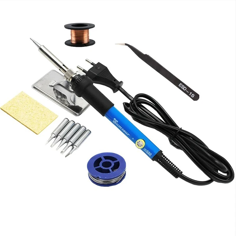 Justable Temperature Electric Soldering Iron 220V/110V 60W Electric Soldering Iron Set Welding Solder Repair Tool