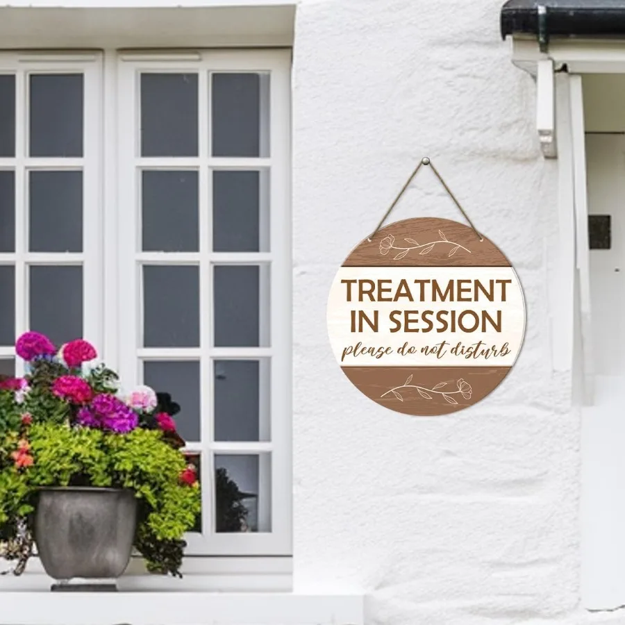 العلاج في لافتة باب الجلسة في علامة تعليق باب الجلسة للمعالجين مستشار العلاج مكتب سبا غرفة الريكي استوديو ديكور