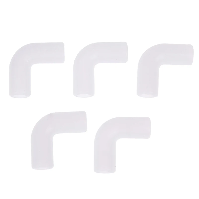 5pcs Rubber Coupling Pipe Irrigation Garden Silicone Elbow Flexible Repair Joint Hard Tube Soft Connector Elastic Right Angle