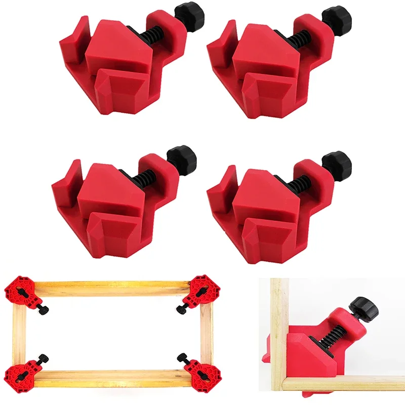 

Woodworking Corner Clamp 90 Degree Right Angle Clamp L-shaped Auxiliary Square Adjustable Swing Jaw Photo Framing Plates Fixing