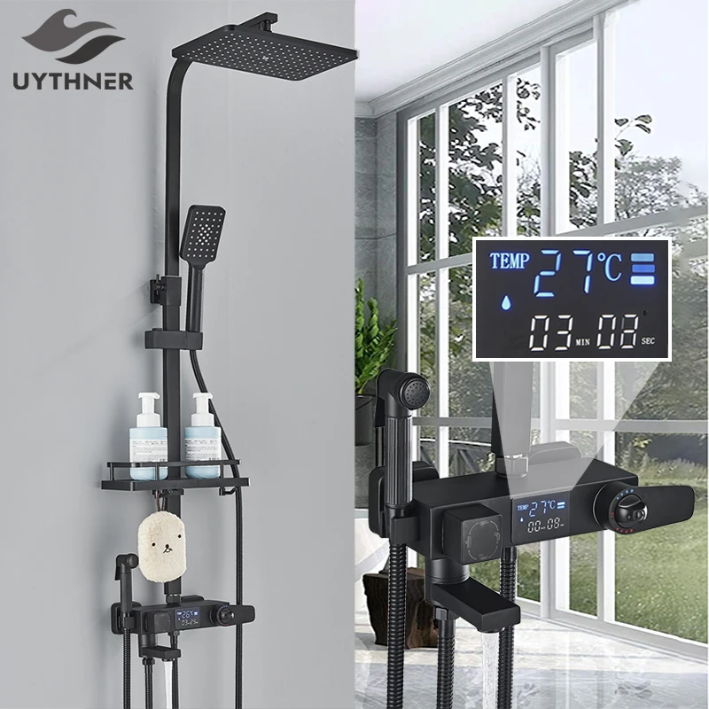 Thermostatic Digital Display Shower Faucet Set