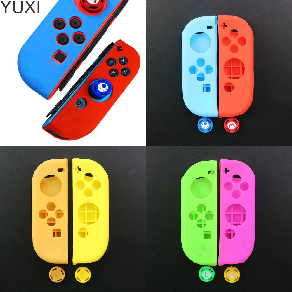 

1set Soft Silicone Case For Switch Controller Joy-con Cover Anti-Slip Replacement Shell Case For Switch Accessories