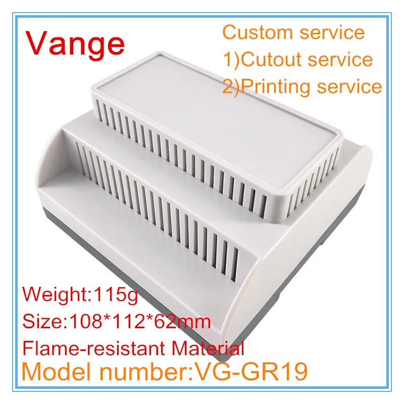 Vange PLC PCB project box 108*112*62mm fire resistant PC plastic instrument enclosure