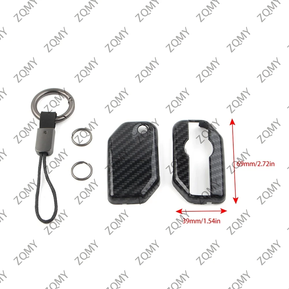 Carbon Fiber Motorbike Key Chain Procter Cover Fob For BMW F750GS F850GS R1200GS R1250GS