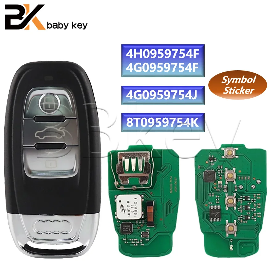 

Корпус Ключа BB для Audi A4, A5, A6, A7, S5 2010, 2011, 2012, 2013, 2014, 2017, 2018, 4G0959754F/4H0959754F/4G0959754J/8T0959754K, дистанционный ключ