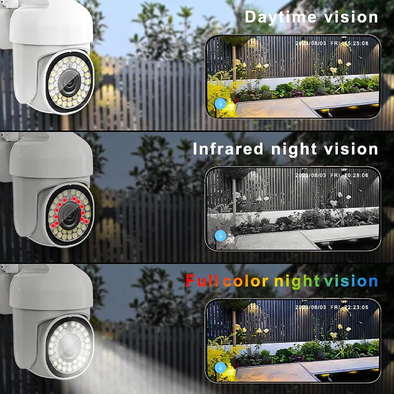 3MP HD Outdoor Security Camera Full Color Night Vision IP65 Waterproof Motion Tracking Two-Way Voice Calls Storage Capability