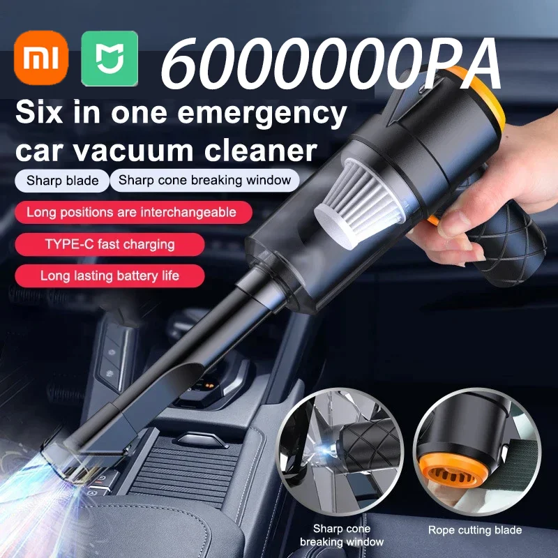 Xiaomi Wireless Car Vacuum Cleaner Mounted 6000000PA Household Small Rechargeable Handheld Powerful Indoor Sofa Desktop Cleaner