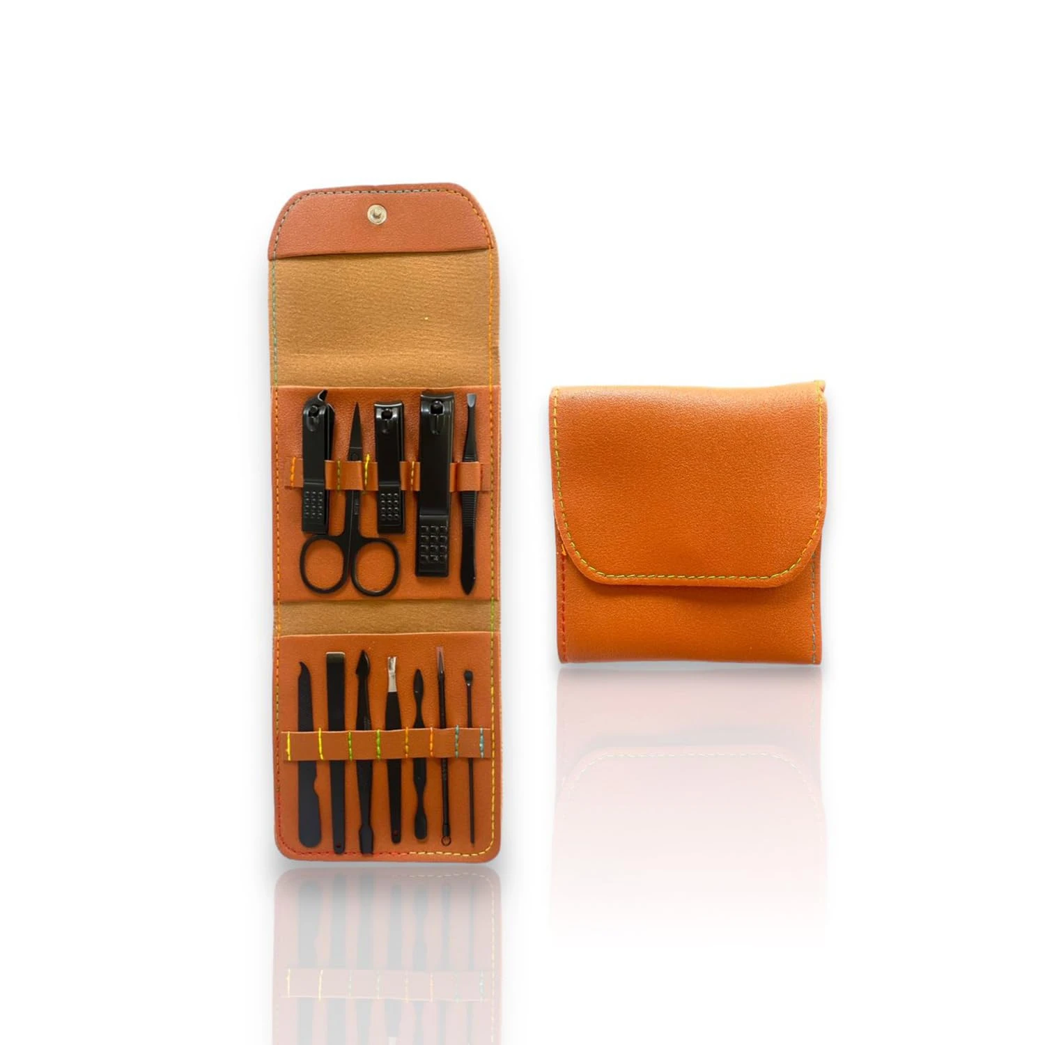 

Ideal for busy lifestyles, this portable and deluxe nail clipper and facial care manicure/pedicure kit is complete with essentia