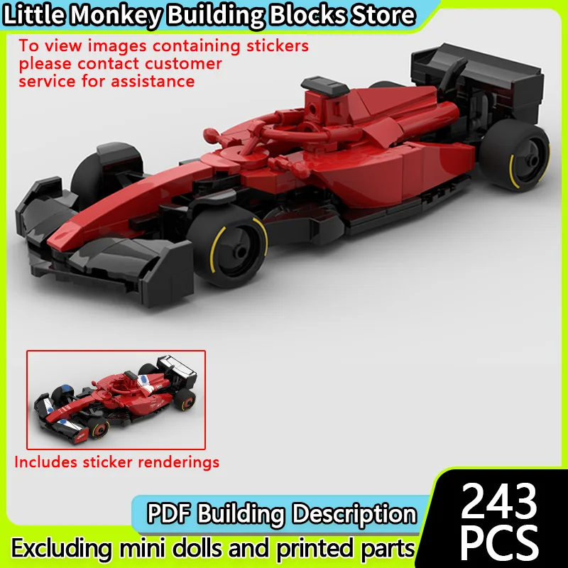 

Модель скоростного гоночного автомобиля MOC, строительные кирпичи, формула, гоночная модульная технология, детские праздничные подарки, сборные игрушки, костюм