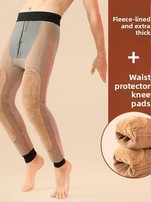 

Мужские зимние утепленные хлопковые брюки на флисовой подкладке с высокой талией, очень теплые, больших размеров, для ношения под одеждой, длинные, в стиле Harlan