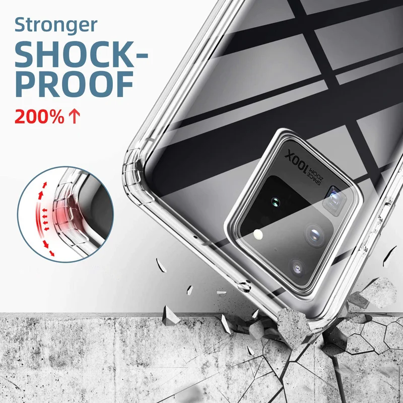 360 Protector Transparent Phone Case For Samsung Galaxy S26 S25 S24 S23 S22 S21FE S20 Plus S10 Note 20 Ultra A54 Full Cover