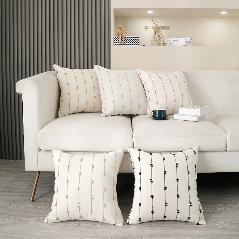 

Современная простая подушка, наволочка для дома, прикроватная тумбочка, спальня, диван, гостиная, простая съемная подушка в горошек, одеяло