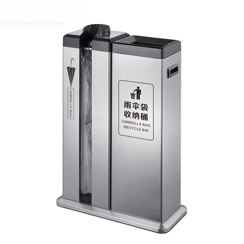 Silver Steel  Automatic Wet Umbrella Wrapping Machine Umbrella Bagging Recycle Bin Hotel for Restaurant Commercial Catering