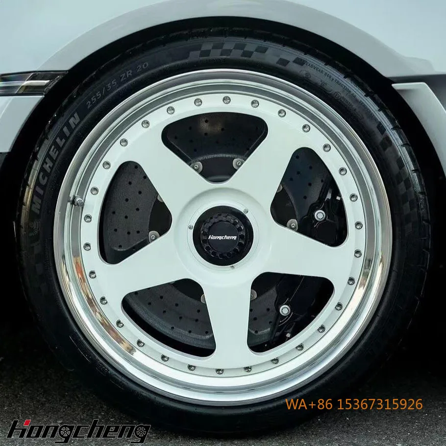 

18-24 Inch 2-Piece 5 Spokes Deep Dish Forged Alloy Rims 6061-T6 High Performance Luxury Passenger Car Wheels