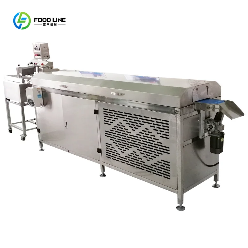 Mini Chocolate Dipper Enrober with Cooling Tunnel for Rice Krispie Snack Coating Custom