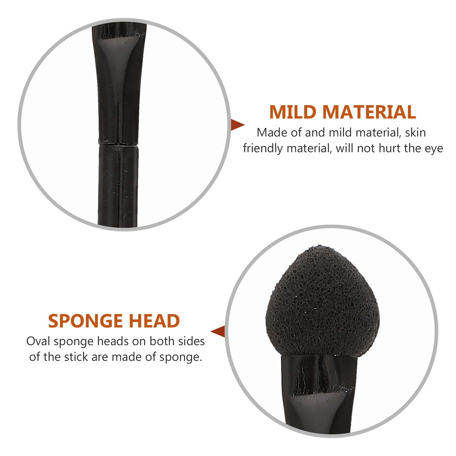 Pinceaux pour fard à paupières, 30 pièces, outils de maquillage double face, bâtons d'éponge en plastique pour femmes, brosse pour ombre à paupières, Eyeliner, Application des sourcils