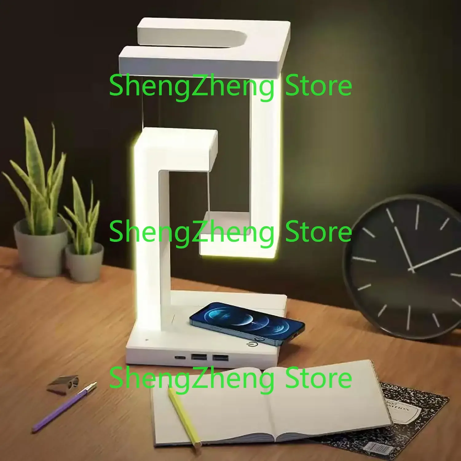 Creative Decorative Small Night Lamp with Wireless Charging Suspension Style Sensor Cabinet Lamp Home Decoration