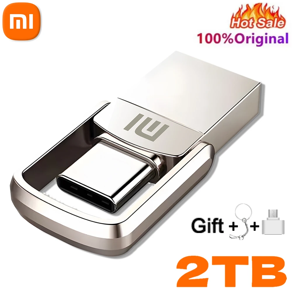 XIAOMI U Disk 2TB 1TB Portable Pen Drive 512GB Shockproof Data Storage Type-C USB 3.1 Flash Drive 256GB Storage Device For Phone