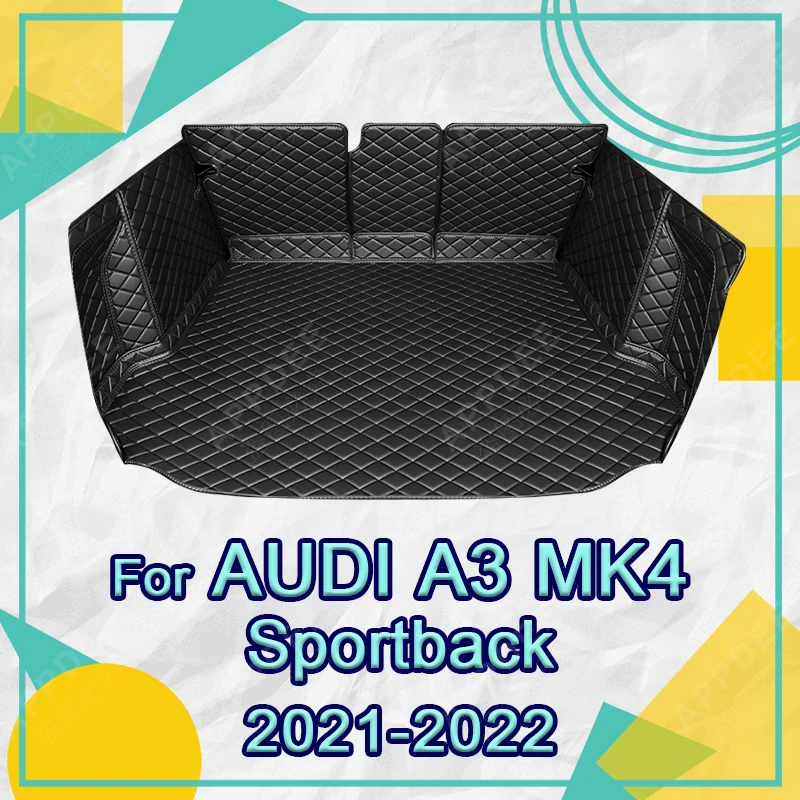 

Auto Full Coverage Trunk Mat For Audi A3 Sportback MK4 2021 2022 Car Boot Cover Pad Cargo Liner Interior Protector Accessories