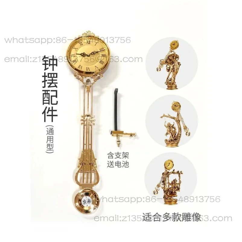 Floor Clock Pendulum Accessories European Style Living Room Pendulum Table Clock Movement Vertical Quartz Clock Parts