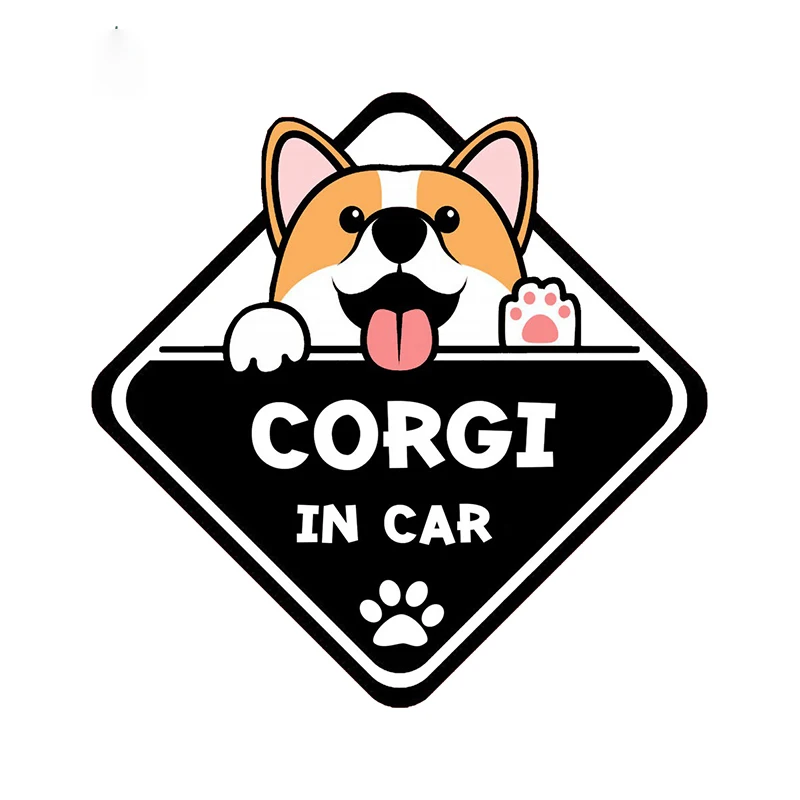 Autocollant de voiture personnalisé pour Corgi Pembroke, étiquette de voiture, de style de voiture, de fenêtre, d\'occlusion, de RV, JDM, 13cm