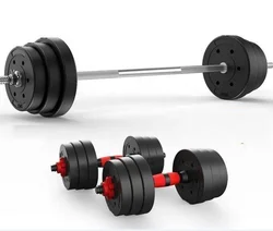 Gym Equipment Fitness & Body Building Cement Dumbbell Set Adjustable Cement Dumbbell Set with Real Factory Cheaper Price