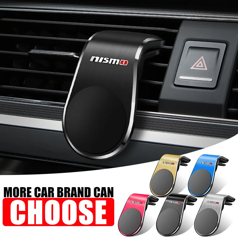 Magnetic Car Phone Holder Stand Air Vent Mount Cell Mobile Support GPS For Nissan Nismo Almera Juke Teana Wheel Center Caps