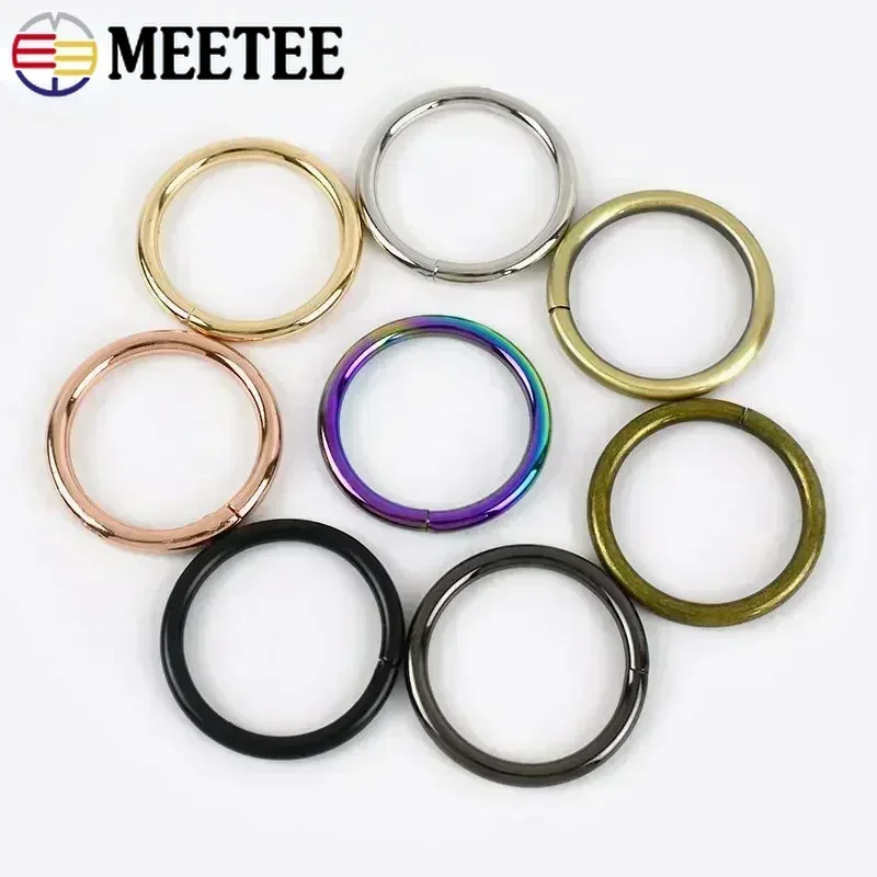 10/20Pcs 12-38mm Metal O Rings Buckles Handbag Belt Connector Circle Clasp Buckle for Bag Strap Clothes DIY Sewing Accessories