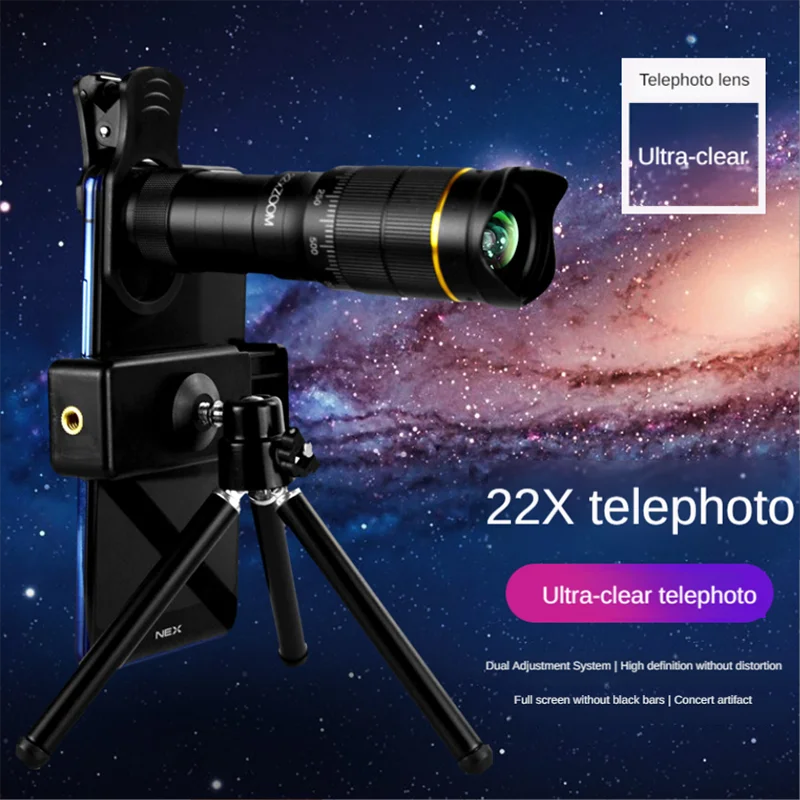 32x 22x Professional Telescope Monocular HD Zoom Phone Lens Camera Telephoto With Tripod Metal Telescope For Tourism