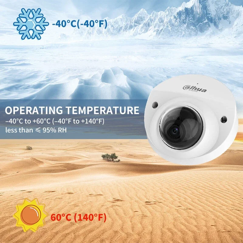 Originale Dahua IPC-HDBW2449F-AS-IL 4MP Mini Dome IP Camera Smart Dual Light Telecamera PoE a colori IR30M MiC integrato IK10