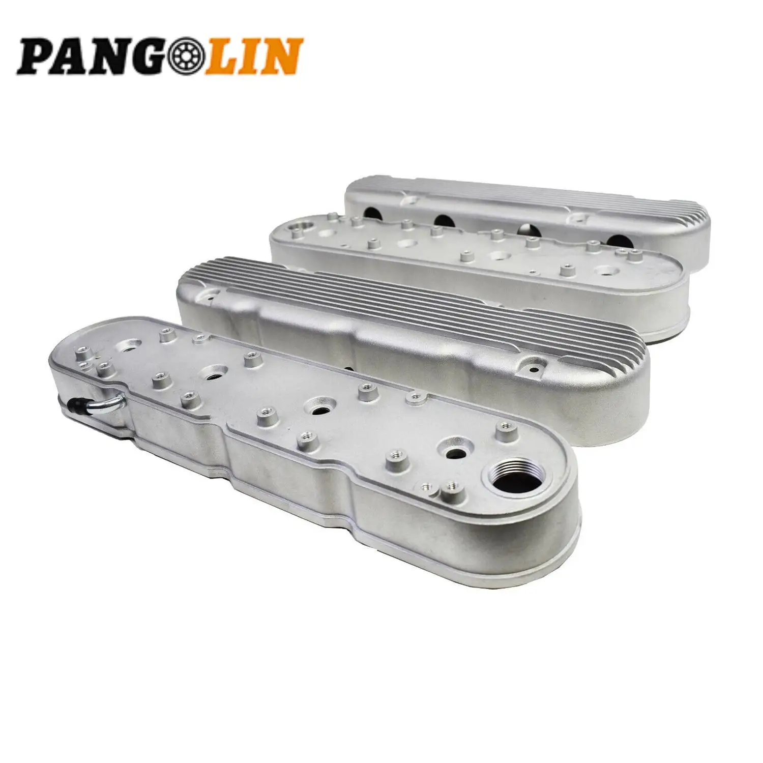 

241-181 LS Silver Finned Coil Aluminum Valve Cover For Chevrolet Small Block V8 GEN III/IV LS1 LS2 LS3 LS6 LS7 Car Accessories