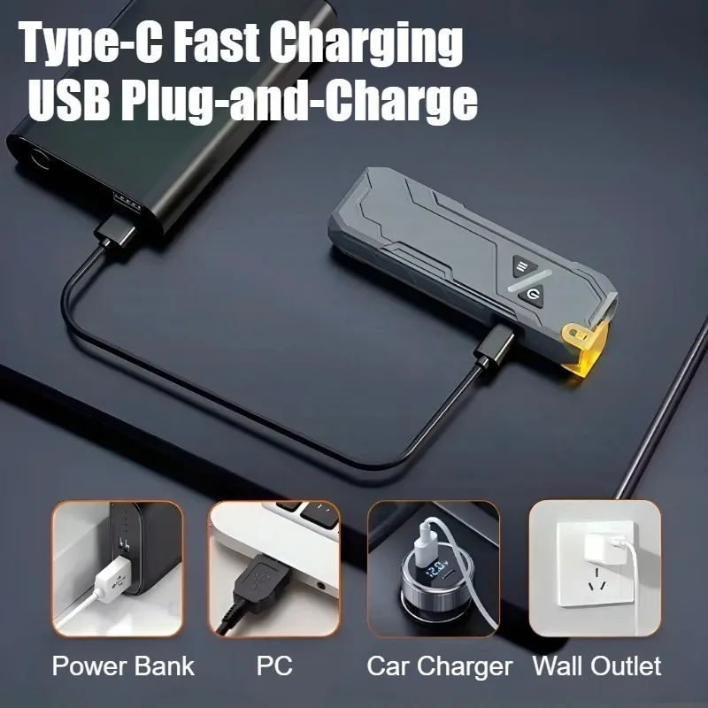 متعدد الألوان التخييم ضوء مرفق مغناطيسي USB قابلة للشحن الألومنيوم البناء الأبيض الأرجواني الضوء الرئيسي 7 ألوان الجانب مصباح