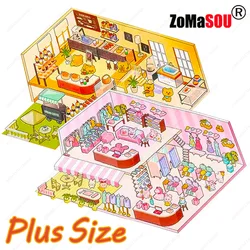 New Plus Size Animal Pixel World 3d Landscape Stickers DIY Scene Cabin Sticker Stacking and Pasting Birthday Gift for Child Kid