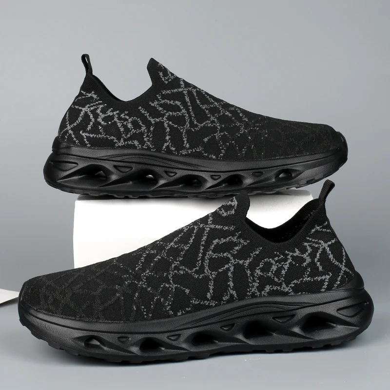 

Men Running Shoes Mesh Breathable Flat Cushioning Soft Comfortable Sneakers Outdoor Gym Trendy Casual Jogging Shoes for Men