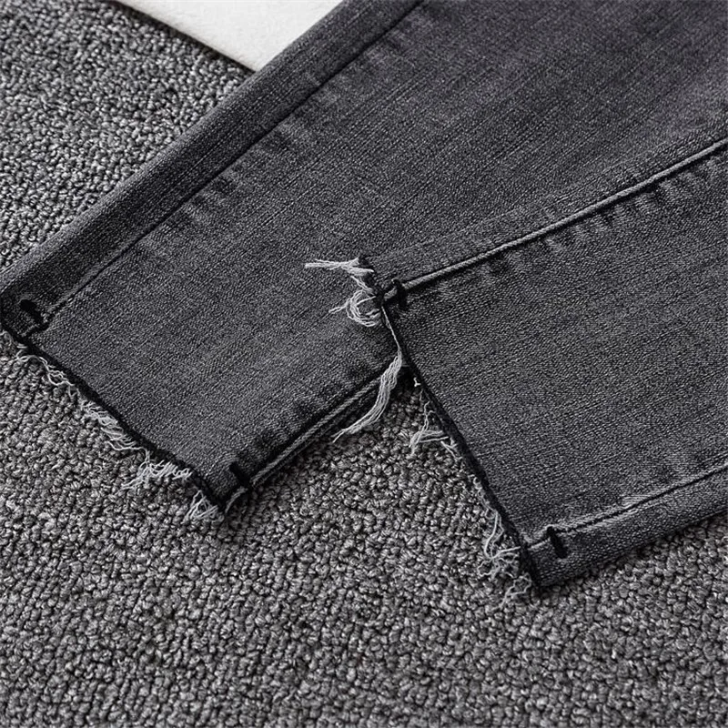 Women Vintage Stretch Skinny Jeans High Waist Wash Pencil Vaqueros Ankle Length Casual Slim Jean Capris Classic Black Denim Pant