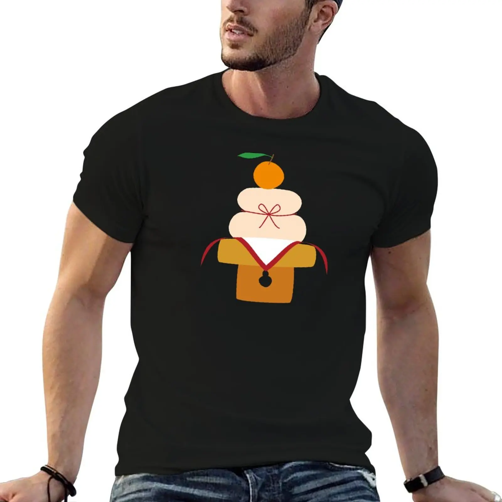 

Kagami Mochi New Years Decoration T-Shirt t shirt man plain t shirt man casual T-Shirt