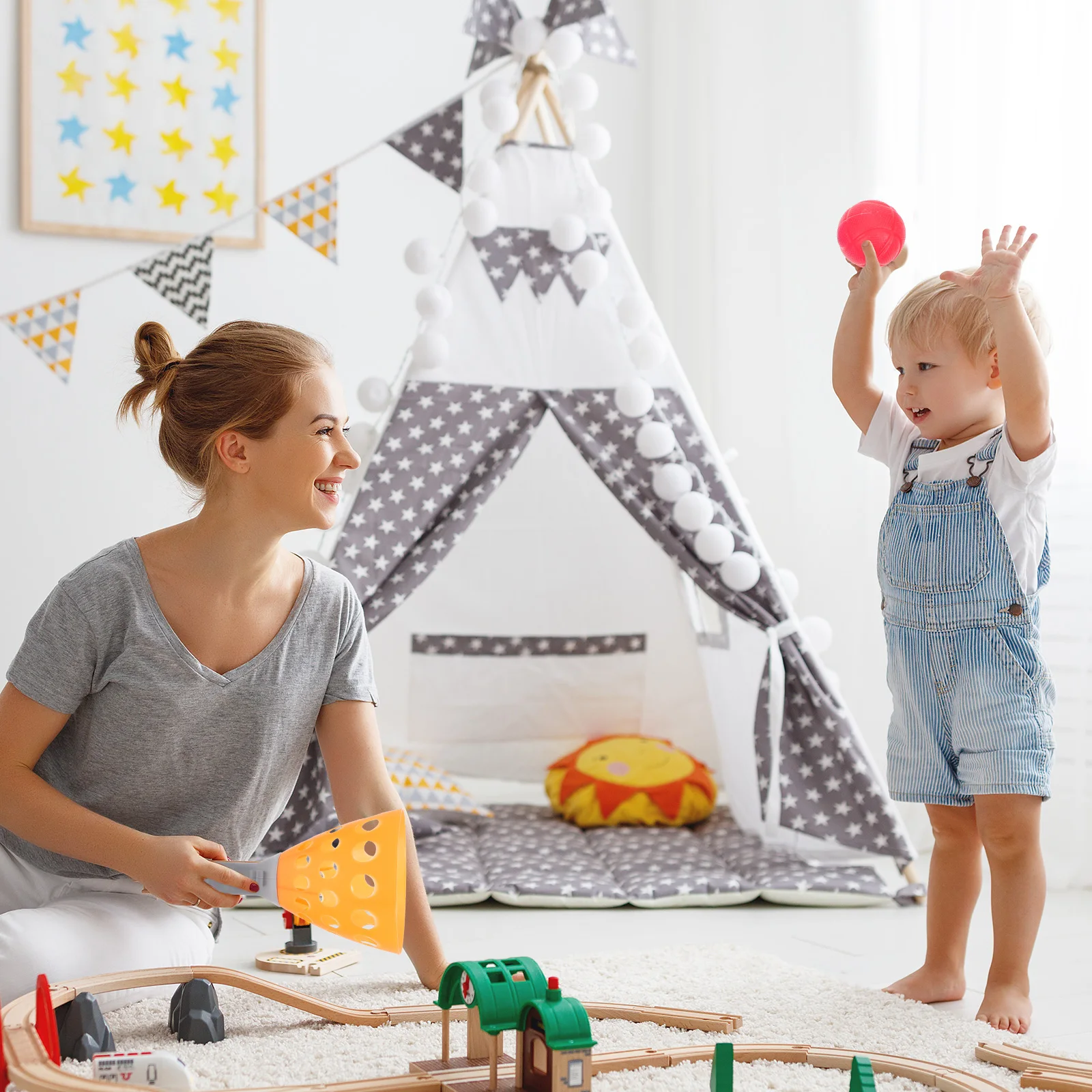 Elastic Docking Ball 1Set Kids Throwing Plastic Launcher Outdoor Toys Creative Catching Balls Elastic Balls Plaything