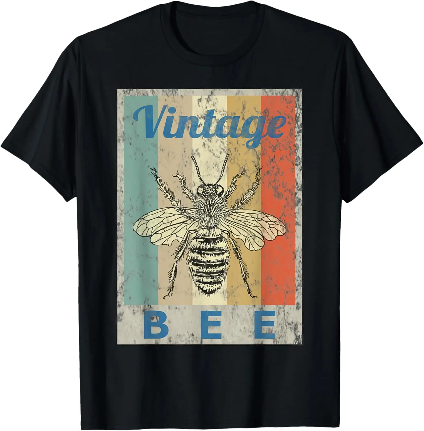 Vintage Style Bee Queen Honey Beekeeper Beekeeping T-Shirt T-Shirt