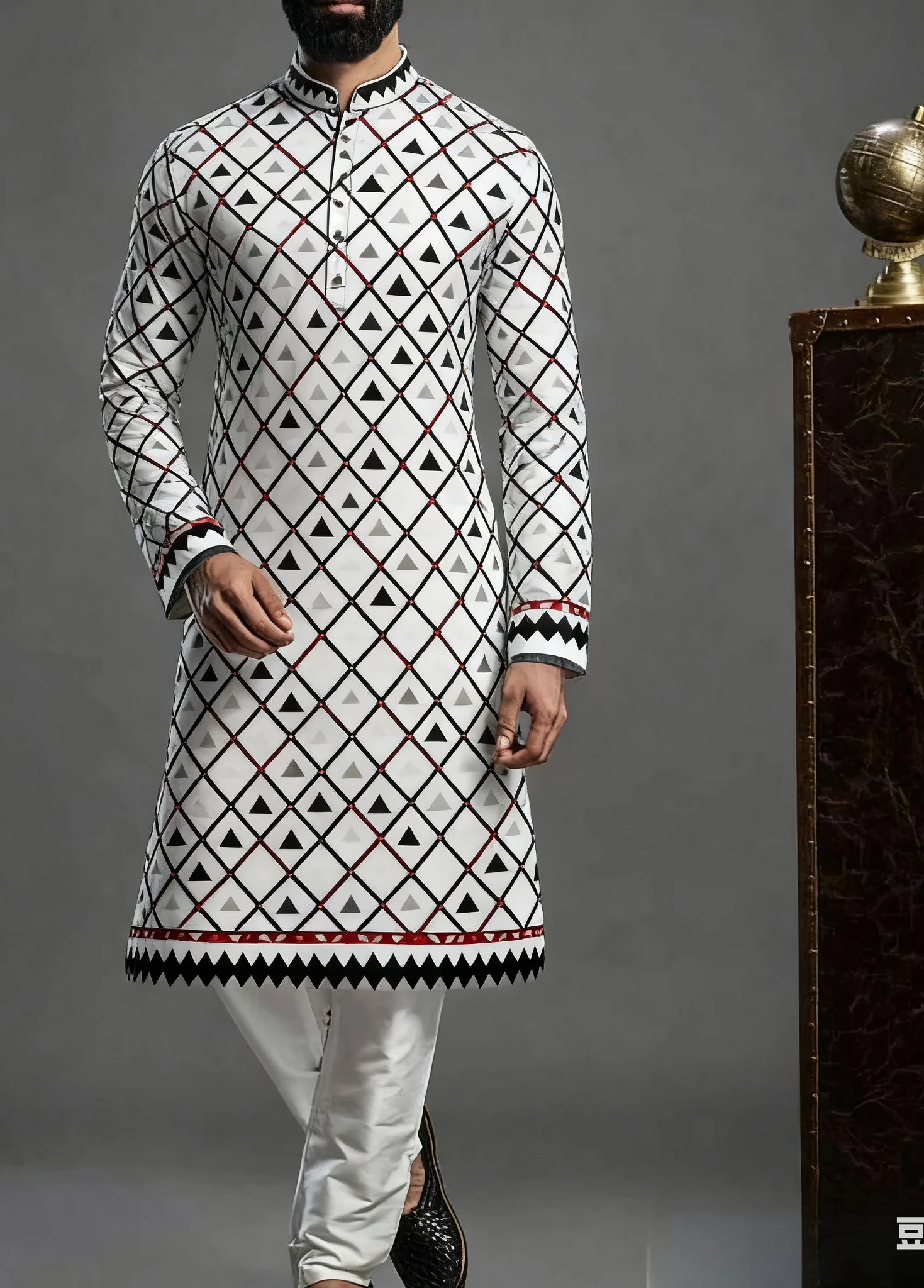 Modelli stampati digitali da uomo con varie moda kurtaasuha, vestibilità casual, vestaglia regolare adatta a tutte le occasioni2026.