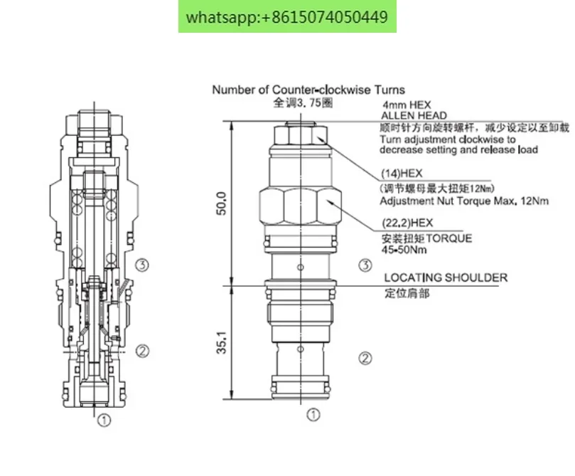 Hydraulic cylinder synchronous diversion balance valve CBCA winch thread insertion CBCG counterweight valve accessories