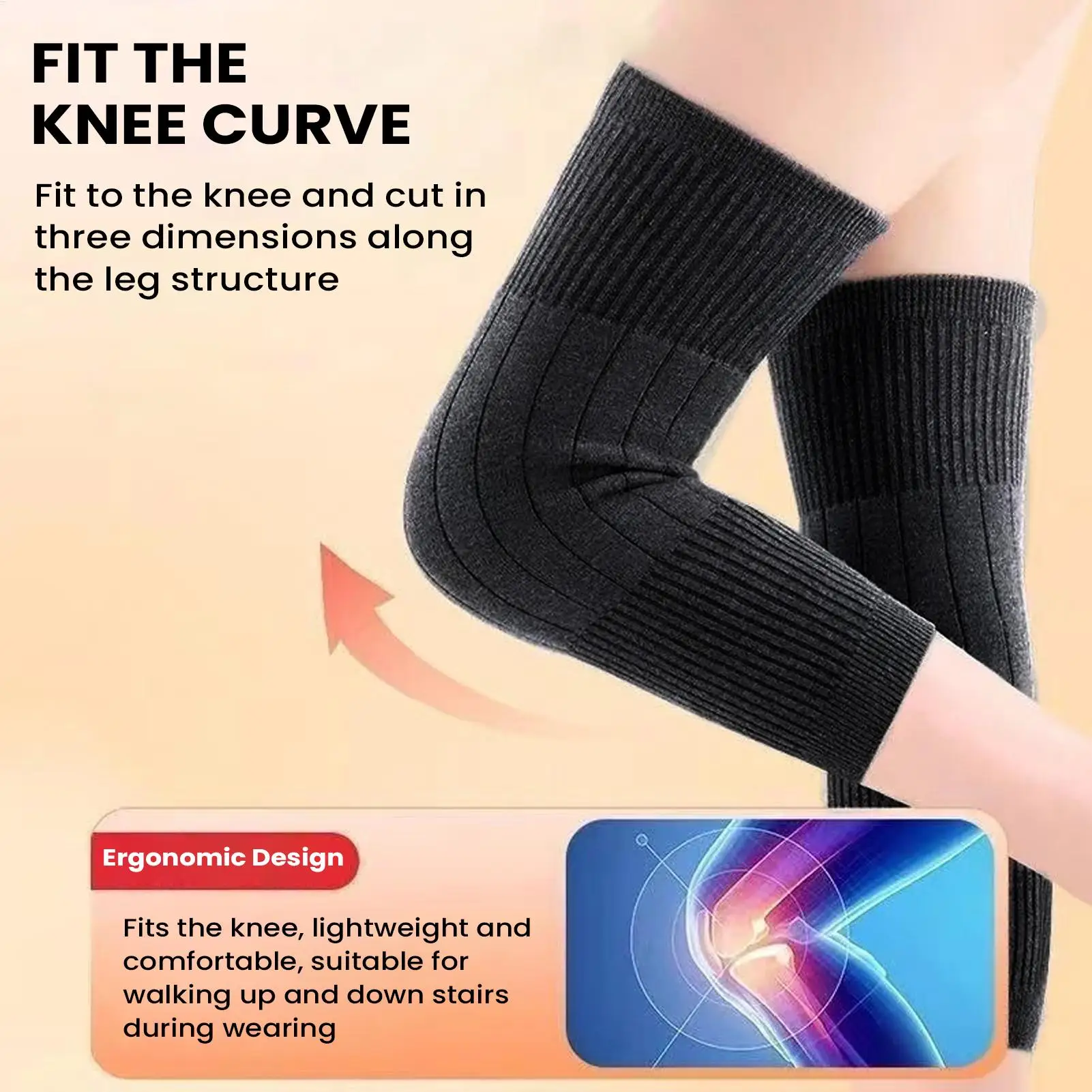 

Наколенник, дышащий эластичный кашемировый грелка, наколенник с подогревом для мужчин, семейные друзья, в помещении, на открытом воздухе, бег, велоспорт, офис